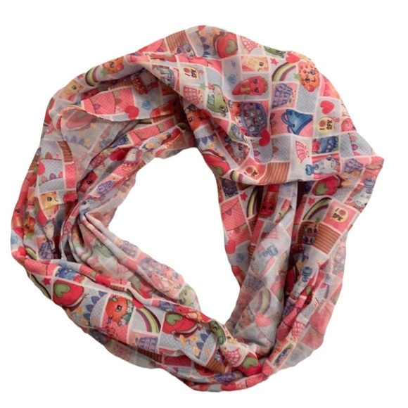 Shopkins | Infinity Scarf Character Print Fall Kids Girl - Picture 1 of 6